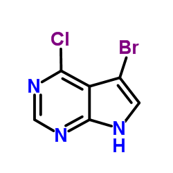 5-溴-4-氯-7H-吡咯并[2,3-d]嘧啶结构式