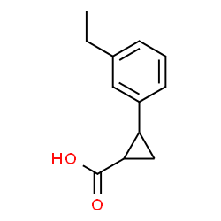 2-(3-乙基苯基)环丙烷-1-羧酸结构式