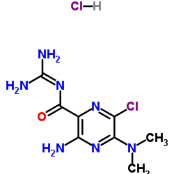 盐酸二甲基阿米洛利(5-(N,N-二甲基)阿米洛利盐酸盐)结构式
