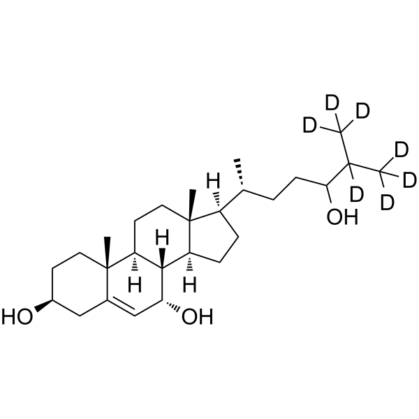 7α,24(R/S)-Dihydroxycholesterol-d7 Structure