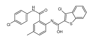 3-Chloro-N-{2-[(4-chlorophenyl)carbamoyl]-4-methylphenyl}-1-benzo thiophene-2-carboxamide Structure