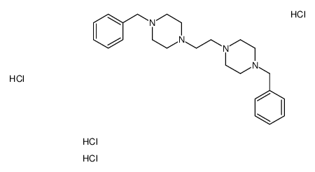 1-benzyl-4-[2-(4-benzylpiperazin-1-yl)ethyl]piperazine tetrahydrochlor ide Structure