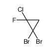 1,1-dibromo-2-chloro-2-fluorocyclopropane结构式
