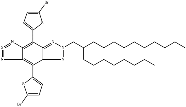 C8C12-苯并噻二唑三唑-噻吩-双溴结构式