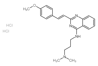 CP 31398 dihydrochloride,N'-[2-[2-(4-Methoxyphenyl)ethenyl]-4-quinazolinyl]-N,N-dimethyl-1,3-propanediaminedihydrochloride Structure