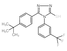 5-(4-叔丁基苯基)-4-[3-(三氟甲基)苯基]-1,2,4-噻唑-3-硫醇结构式