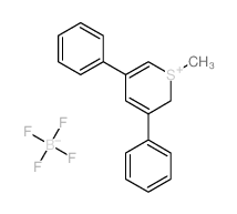 1-methyl-3,5-diphenyl-2H-thiopyran-1-ium,tetrafluoroborate Structure