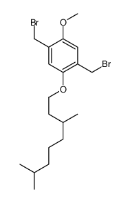 1,4-双(溴甲基)-2-(3,7-二甲基辛氧基)-5-甲氧基苯结构式