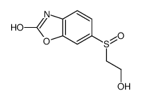 6-(2-hydroxyethylsulfinyl)-3H-1,3-benzoxazol-2-one结构式