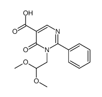 1-(2,2-二甲氧基乙基)-1,6-二氢-6-氧代-2-苯基-5-嘧啶羧酸结构式