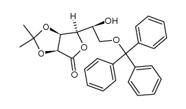 2,3-O-isopropylidene-6-O-triphenylmethyl-L-glucono-γ-lactone Structure