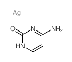 2(1H)-Pyrimidinone,6-amino-, silver(1+) salt (1:1) structure