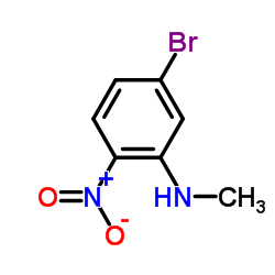 5-溴-N-甲基-2-硝基苯胺结构式