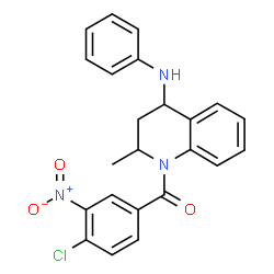 (4-chloro-3-nitrophenyl)[2-methyl-4-(phenylamino)-3,4-dihydroquinolin-1(2H)-yl]methanone Structure