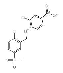 Benzenesulfonylfluoride, 4-chloro-3-[(2-chloro-4-nitrophenoxy)methyl]- structure