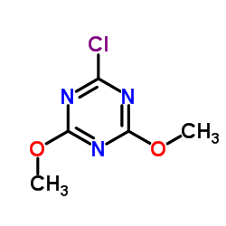2-氯-4,6-二甲氧基-1,3,5-三嗪结构式