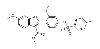 Methyl 6-methoxy-2-[2-methoxy-4-(tosyloxy)phenyl]benzo[b]furan-3-carboxylate结构式