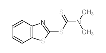 Carbamodithioic acid, dimethyl-, 2-benzothiazolyl ester (9CI)结构式