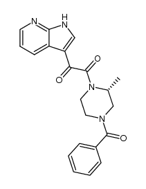 (R)-1-(4-benzoyl-2-methylpiperazin-1-yl)-2-(1H-pyrrolo[2,3-b]pyridin-3-yl)ethane-1,2-dione Structure