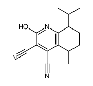 3,4-Quinolinedicarbonitrile,1,2,5,6,7,8-hexahydro-5-methyl-8-(1-methylethyl)-2-oxo-结构式