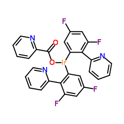 双(4,6-二氟苯基吡啶-N,C2)吡啶甲酰合铱结构式