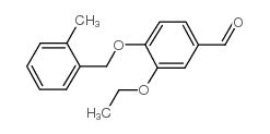 3-乙氧基-4-[(2-甲基苄基)氧基]苯甲醛结构式