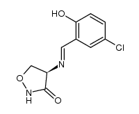(R)-4-(5-chloro-2-hydroxy-benzylideneamino)-isoxazolidin-3-one结构式
