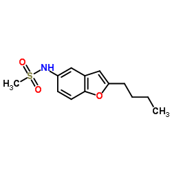 2-丁基-5-[甲磺酰胺基]苯并呋喃结构式