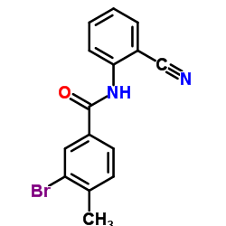 3-Bromo-N-(2-cyanophenyl)-4-methylbenzamide结构式