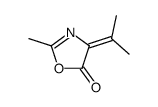 2-methyl-4-propan-2-ylidene-1,3-oxazol-5-one结构式