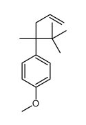 1-methoxy-4-(2,2,3-trimethylhex-5-en-3-yl)benzene结构式