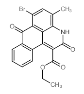 6-溴-2,7-二氢-4-甲基-2,7-二氧的3H-二苯并[f,ij]异喹啉羧酸乙酯结构式