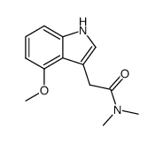 3-(N,N-dimethylaminocarbonylmethyl)-4-methoxyindole Structure