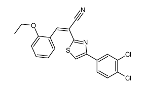 (E)-2-[4-(3,4-dichlorophenyl)-1,3-thiazol-2-yl]-3-(2-ethoxyphenyl)prop-2-enenitrile结构式