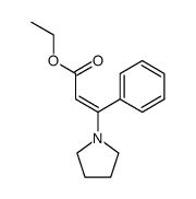 ethyl β-(1-pyrrolidinyl)cinnamate结构式