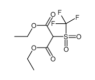diethyl 2-(trifluoromethylsulfonyl)propanedioate结构式