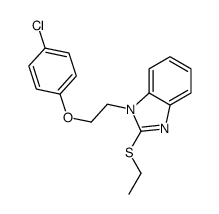 1-[2-(4-chlorophenoxy)ethyl]-2-ethylsulfanylbenzimidazole结构式