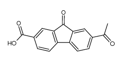 7-acetyl-9-oxo-fluorene-2-carboxylic acid Structure