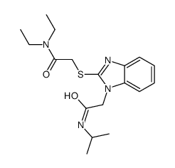 1H-Benzimidazole-1-acetamide,2-[[2-(diethylamino)-2-oxoethyl]thio]-N-(1-methylethyl)-(9CI) Structure