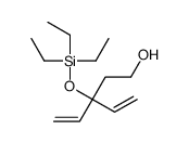 3-ethenyl-3-triethylsilyloxypent-4-en-1-ol结构式