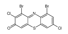 1,9-dibromo-2,7-dichlorophenothiazin-3-one结构式