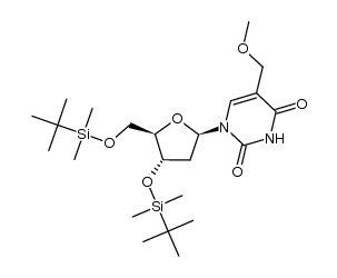 3',5'-bis(O-tert-butyldimethylsilyl)-2'-deoxy-5-(methyl)oxymethyluridine Structure