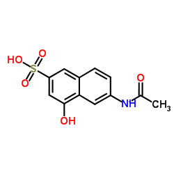 6-乙酰氨基-4-羟基萘-2-磺酸结构式