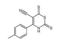 5-Cyano-4-(4-tolyl)-1,3-thiazine-2,6(3H)-dithione Structure