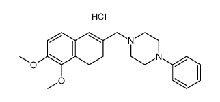 1-(5,6-Dimethoxy-3,4-dihydro-naphthalen-2-ylmethyl)-4-phenyl-piperazine; hydrochloride结构式