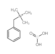 benzyl-trimethyl-azanium; sulfurous acid结构式