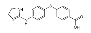 4-[4-(4,5-dihydro-1H-imidazol-2-ylamino)phenyl]sulfanylbenzoic acid Structure