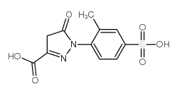 4,5-dihydro-1-(2-methyl-4-sulphophenyl)-5-oxo-1H-pyrazole-3-carboxylic acid Structure