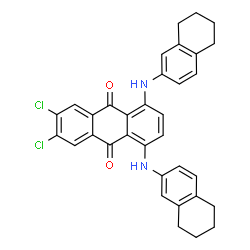 2,3-dichloro-5,8-bis[(5,6,7,8-tetrahydro-2-naphthyl)amino]anthraquinone Structure