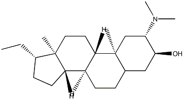2β-(Dimethylamino)pregnan-3α-ol Structure